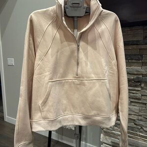 Cream Quarter-Zip Pullover
